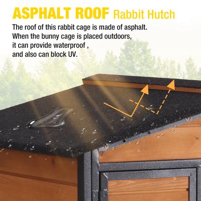 Show full view: Aivituvin AIR19-X Chew-Resistant Indoor/Outdoor Rabbit Hutch slide 7 of 9