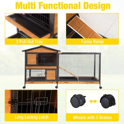 Show full view: Aivituvin AIR19-X Chew-Resistant Indoor/Outdoor Rabbit Hutch slide 5 of 9