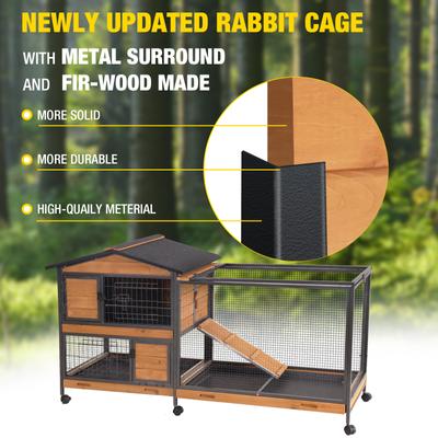 Show full view: Aivituvin AIR19-X Chew-Resistant Indoor/Outdoor Rabbit Hutch slide 3 of 9