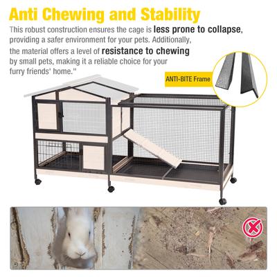 Show full view: Aivituvin AIR19-X Chew-Resistant Indoor/Outdoor Rabbit Hutch slide 4 of 9