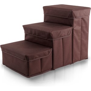 Home Base Foldable Dog & Cat Steps, Brown