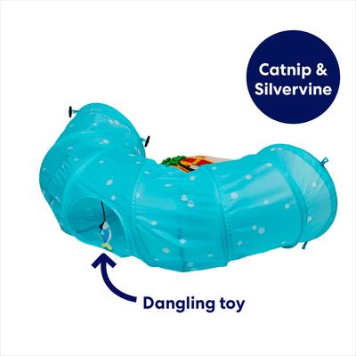 Show full view: Frisco Summer Ocean Interactive Play Tunnel with Playmat Cat Toy with Silvervine & Catnip slide 4 of 9