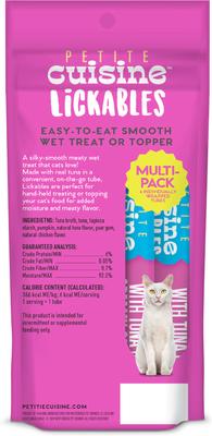 Show full view: Petite Cuisine Lickables Tuna in Creamy Gravy Wet Cat Treats, 2-oz pouch, case of 12 slide 3 of 8