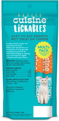 Show full view: Petite Cuisine Lickables Chicken in Creamy Gravy Wet Cat Treat, 2-oz pouch, case of 12 slide 3 of 8