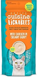 Petite Cuisine Lickables Chicken in Creamy Gravy Wet Cat Treat, 2-oz pouch, case of 12