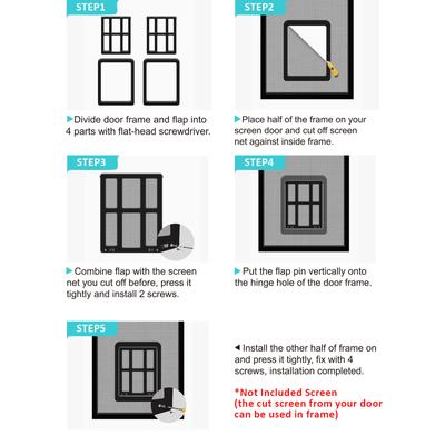 Show full view: Ownpets Lockable Screen Dog Door, White slide 7 of 8