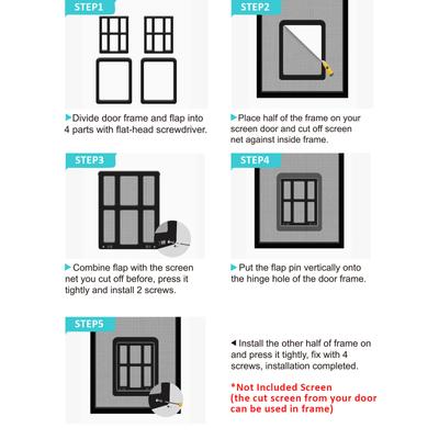 Show full view: Ownpets Lockable Screen Dog Door, Black slide 6 of 7