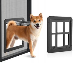 Ownpets Lockable Screen Dog Door, Black