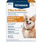 PetArmor 7 Way Dewormer for Hookworms, Roundworms & Tapeworms for Small Breed Dogs, 2 count