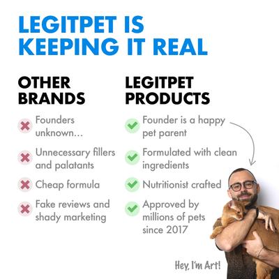 Show full view: Legitpet Daily Health Support Multivitamin Cat Treats, 100 count slide 8 of 11