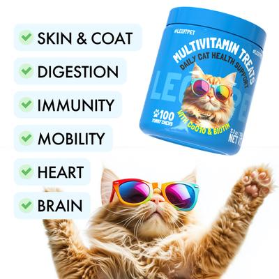 Show full view: Legitpet Daily Health Support Multivitamin Cat Treats, 100 count slide 3 of 11