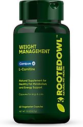 Rooted Owl Natural Weight Management Vegan Capsules Supplement for Dogs & Cats, 60 count