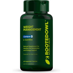 Rooted Owl Natural Weight Management Vegan Capsules Supplement for Dogs & Cats, 60 count