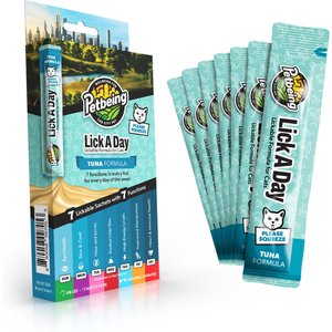 PetBeing Lick a Day 7-in-1 Functions Lickable Tuna Puree Supplement for Cats, 7 count