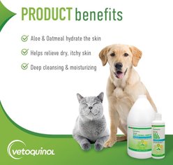 Vetoquinol Itchy Dry Skin Aloe & Oatmeal Soap-Free Dog & Cat Shampoo, 16-fl oz bottle slide 2 of 9
