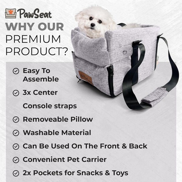 Pawseat Dog Safety Car Booster Seat & Carrier, Small