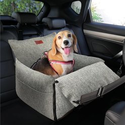 Pawseat Maxi Safety Pet Seat & Calming Dog Bed, Medium, Gray