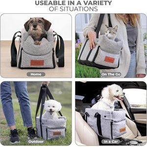 Pawseat Dog Safety Car Booster Seat & Carrier, Small, Gray