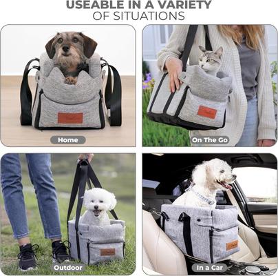 Show full view: Pawseat Dog Safety Car Booster Seat & Carrier, Small, Gray slide 6 of 10