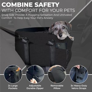 Pawseat Dog Safety Car Booster Seat & Carrier, Small, Black