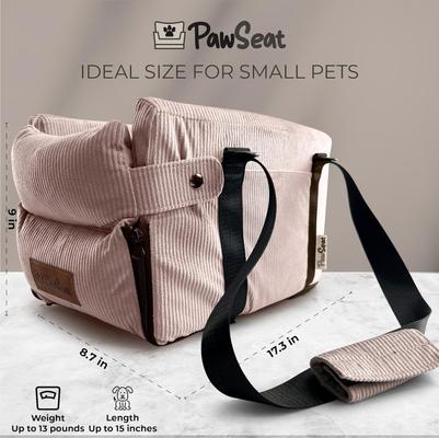 Show full view: Pawseat Dog Safety Car Booster Seat & Carrier, Small, Pink slide 7 of 12