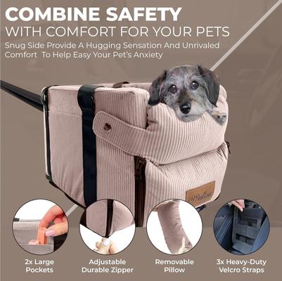 Show full view: Pawseat Dog Safety Car Booster Seat & Carrier, Small, Pink slide 4 of 12