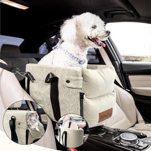 Pawseat Dog Safety Car Booster Seat & Carrier, Small, Beige