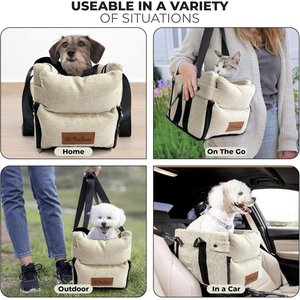 Pawseat Dog Safety Car Booster Seat & Carrier, Small, Beige