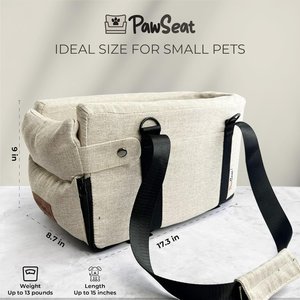 Pawseat Dog Safety Car Booster Seat & Carrier, Small, Beige
