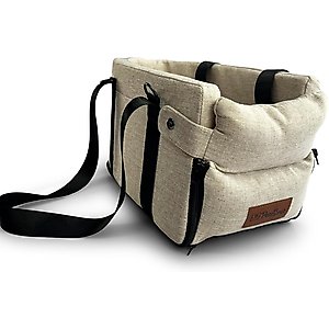 Pawseat Dog Safety Car Booster Seat & Carrier, Small, Beige