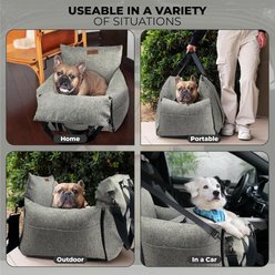 Pawseat Maxi Safety Pet Seat & Calming Dog Bed, Medium, Gray slide 2 of 6