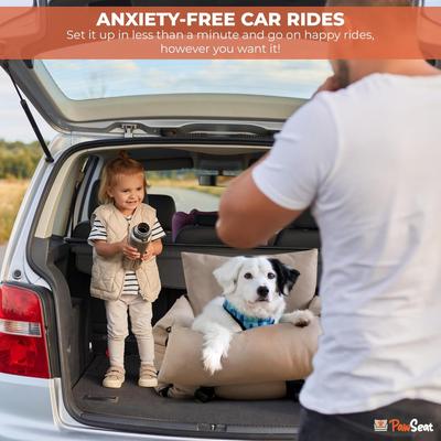 Show full view: Pawseat Maxi Safety Pet Seat & Calming Dog Bed, Medium, Tan slide 7 of 10