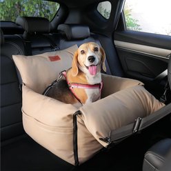 Pawseat Maxi Safety Pet Seat & Calming Dog Bed, Medium, Tan slide 1 of 8