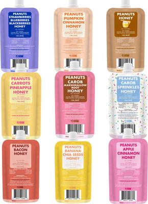 Show full view: Bark Bistro Company Buddy Budder Mix Flavor Squeeze Lickable Dog Treat, 4-oz pouch, 9 count slide 3 of 9