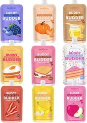 Bark Bistro Company Buddy Budder Mix Flavor Squeeze Lickable Dog Treat, 4-oz pouch, 9 count