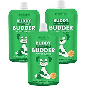 Bark Bistro Company Relax Rover Peanut Butter Lickable Dog Treat, 4-oz pouch, 3 count