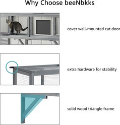 beeNbkks 45-in Outdoor Tunnel Cat House, Grey slide 2 of 7