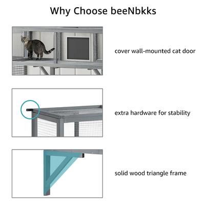 Show full view: beeNbkks 45-in Outdoor Tunnel Cat House, Grey slide 7 of 7