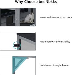 beeNbkks Bug Proof Cat Window Perch, Grey slide 2 of 7