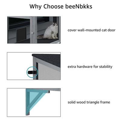 Show full view: beeNbkks Bug Proof Cat Window Perch, Grey slide 7 of 7