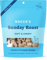 Bocce's Bakery Sunday Roast Chicken & Pumpkin Recipe Soft & Chewy Dog Treats, 6-oz bag