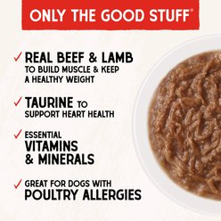 Stella & Chewy's Stella's Shredrs Adult Grain-Free Grass Fed Beef & Lamb Recipe in Broth Wet Dog Food, 2.8-oz pouch, case of 12 slide 2 of 8