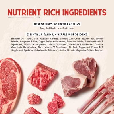 Show full view: Stella & Chewy's Stella's Shredrs Adult Grain-Free Grass Fed Beef & Lamb Recipe in Broth Wet Dog Food, 2.8-oz pouch, case of 12 slide 7 of 10