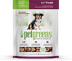 Pet Greens Li'l Treats Beef Flavor Soft & Chewy Dog Treats, 12-oz bag
