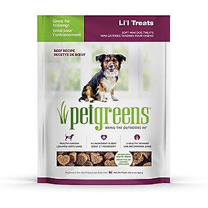 Pet Greens Li'l Treats Beef Flavor Soft & Chewy Dog Treats, 12-oz bag