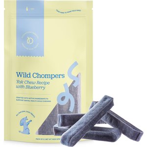 Downtown Barkery Blueberry Flavor Dental Yak Chews Dog Treats, 2 count