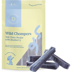 Downtown Barkery Blueberry Flavor Dental Yak Chews Dog Treats, 5 count