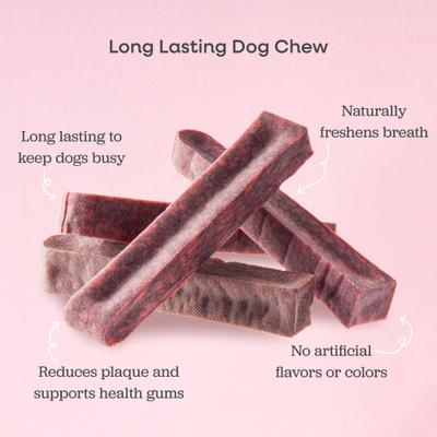 Show full view: Downtown Barkery Cranberry Flavor Dental Yak Chews Dog Treats, 5 count slide 3 of 8