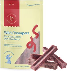 Downtown Barkery Cranberry Flavor Dental Yak Chews Dog Treats, 5 count