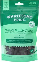 Wholesome Pride Pet Treats 9-in-1 Multi-Chews Chicken Flavor Supplement for Dogs, 6.3-oz bag
